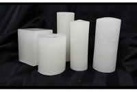 white pillar candles