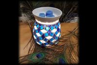 blue mosaic warmer